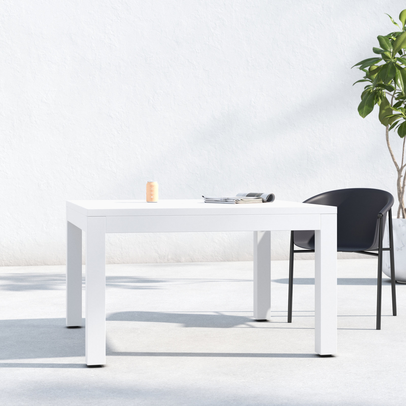 Camela 47.95'' Aluminum Outdoor Dining Table