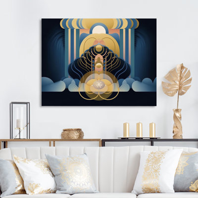 «Geometric Awakening Of Bodhi Consciousness - Impression sur toile géométrique moderne