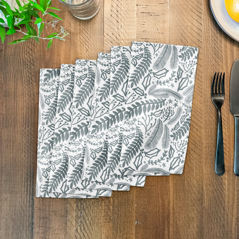 Cotton Floral Square Napkin