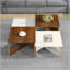 Ensemble de tables basses Modern Modern de 4 pièces de style Mid Century Square-1087343987
