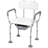 White Shower Chair With Wide Seat - 31 & Toilet Seat, Adjustable For Elderly And Disabled, 31,