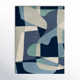 Gaye Geometric Handmade Tufted Wool Teal/Navy/Beige Area Rug