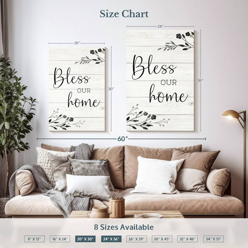 Kema Bless Our Home Wall Sign, 30" H x 20" W