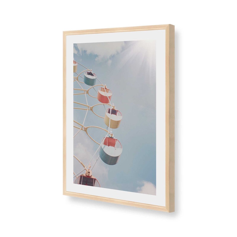Whimsy In The Sky Art Print, Raw Maple Open Corner Frame, 13" H x 17" W