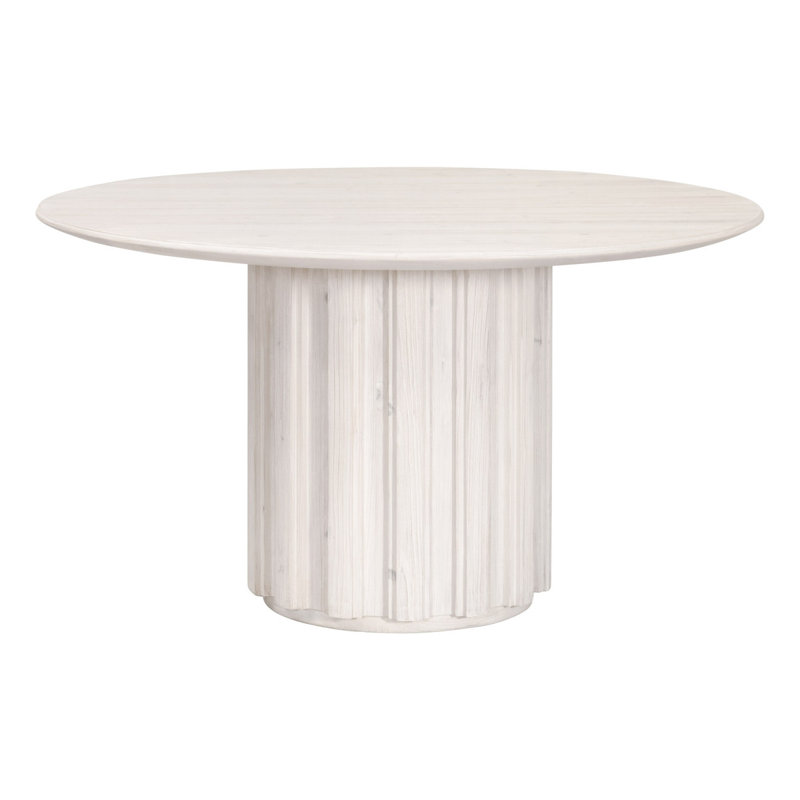 Pine Round Solid Wood Base Dining Table