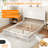 Bed Frame Platform Slat High Headboard Bedroom Rubber Wood Leg-835487650