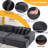 Ryenn Modern Corduroy Double Chaise Sleeper Sofa Couch With Comfy Deep Seat& 8 Pillows-1063738068