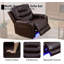 Fauteuil inclinable en cuir brun foncé