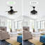 Ventilateur de plafond de 36 po avec ensemble d'éclairage Caselli