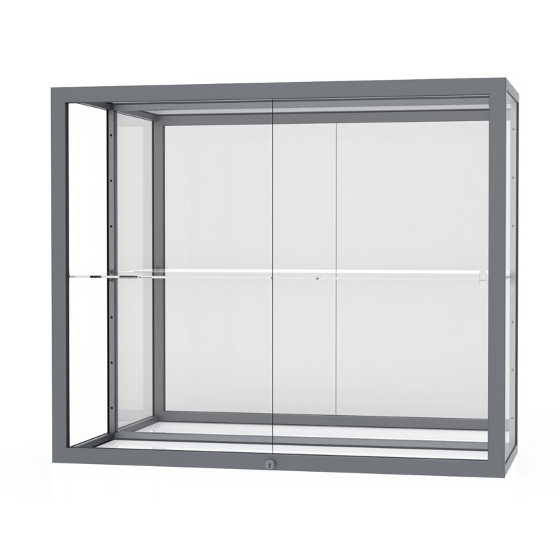 Vitrines en aluminium Champion Series H 36 po x l 30 po, Satin, Miroir
