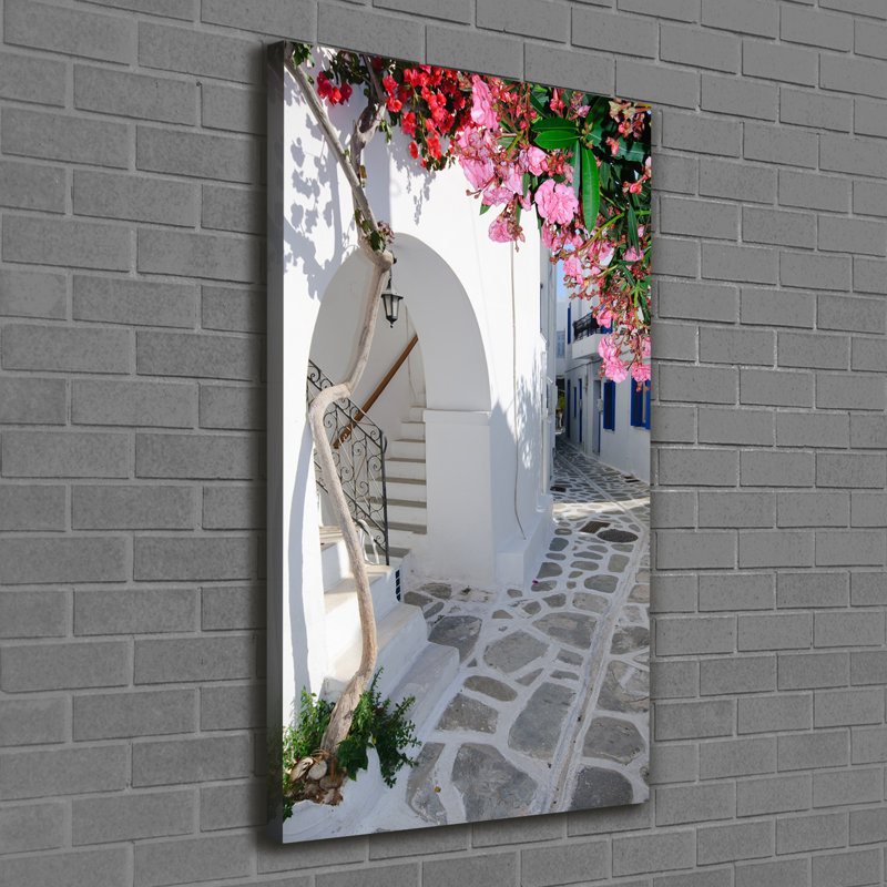 Greek Village - Wrapped Canvas Print