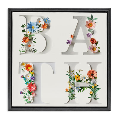 Cadre floral typographique Floral Bath, design par Susan Arnot
