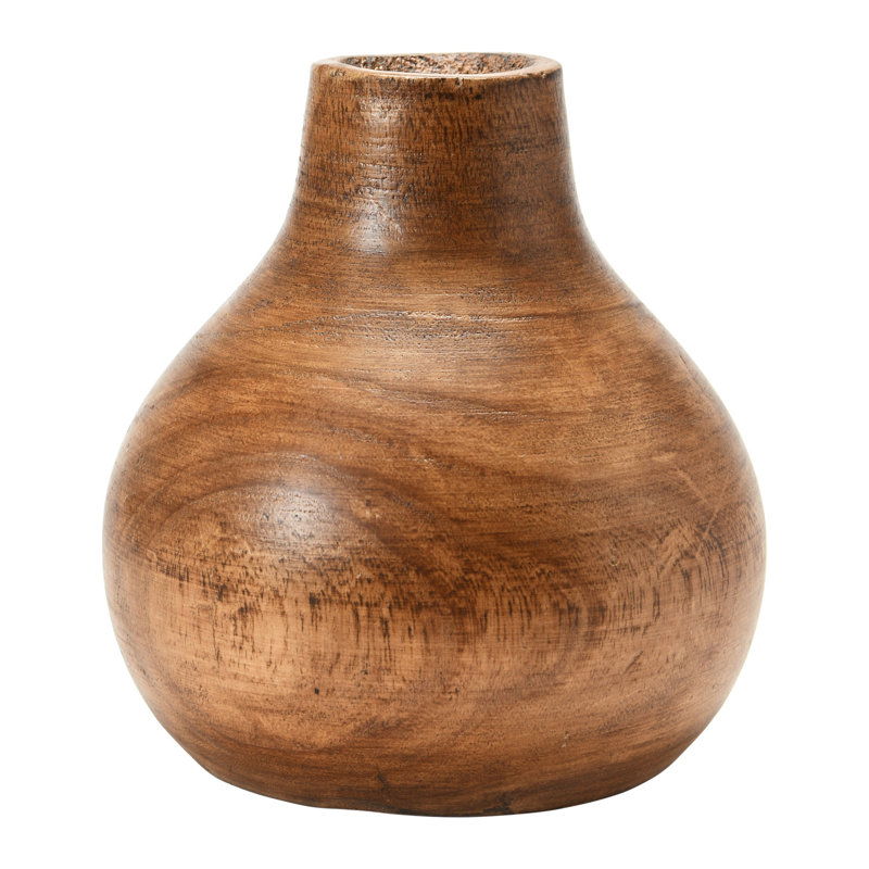Mylo 8'' Solid Wood Table Vase