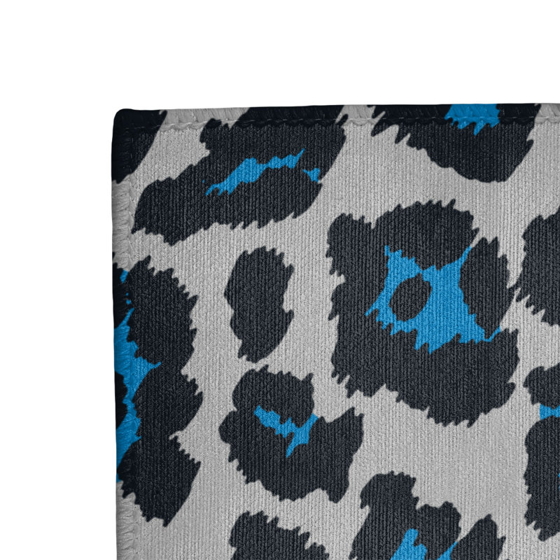 Tapis gris / noir / bleu à imprimé animal, Rectangle de 3 pi x 5 pi