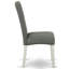Ensemble de table de salle à manger moderne 5 pièces comprenant une table de cuisine ronde et 4 chaises Parson rembourrées en tissu gris, blanc lin 42 po x 42 po-453227872-453227873-504545672