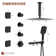AquaRhapsody Ceiling Mounted Thermostatic Shower System with 4 Body Jets and Storage Shelf