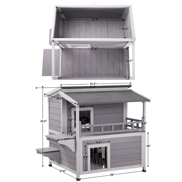 Tucker Murphy Pet™ Nueva Outdoor Cat House & Reviews | Wayfair