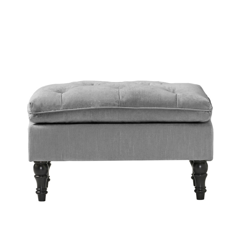 Revêtement gris avec capitonnage à boutons, élément de salon moderne, 18 po x 28,5 po 17,88 po, assemblage requis, revêtement élégant 17,76 28,62 17,88 po, requis