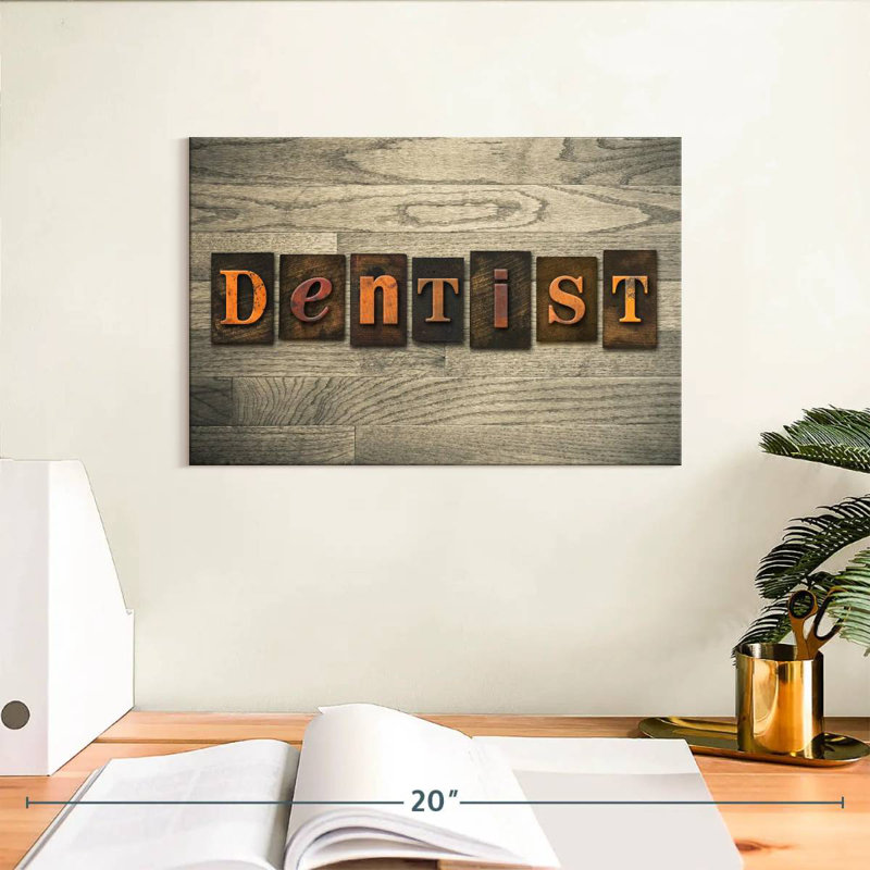 Alcaraz, dentiste, typographie, H 8 po x l 12 po