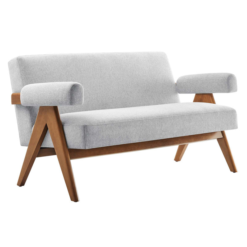 Modway Lyra 59'' Loveseat, Gray Revolution Performance Fabrics