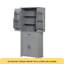 Armoire de rangement pour salle de bain avec portes et tiroir, plusieurs espaces de rangement, tablette réglable, gris-560760897