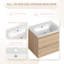 Ensemble de meuble-lavabo mural simple 30 po avec plateau en céramique Jahleah-2100176700