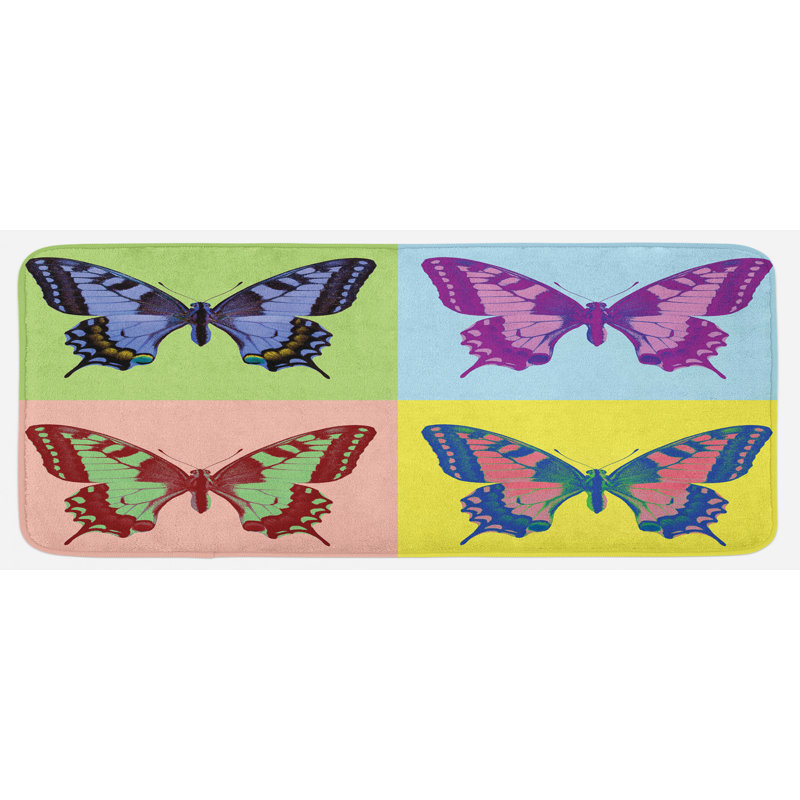 Tapis de cuisine papillon
