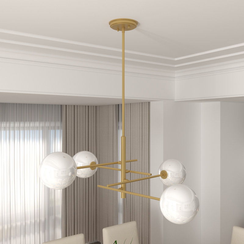4 - Light Dimmable Sputnik Chandelier