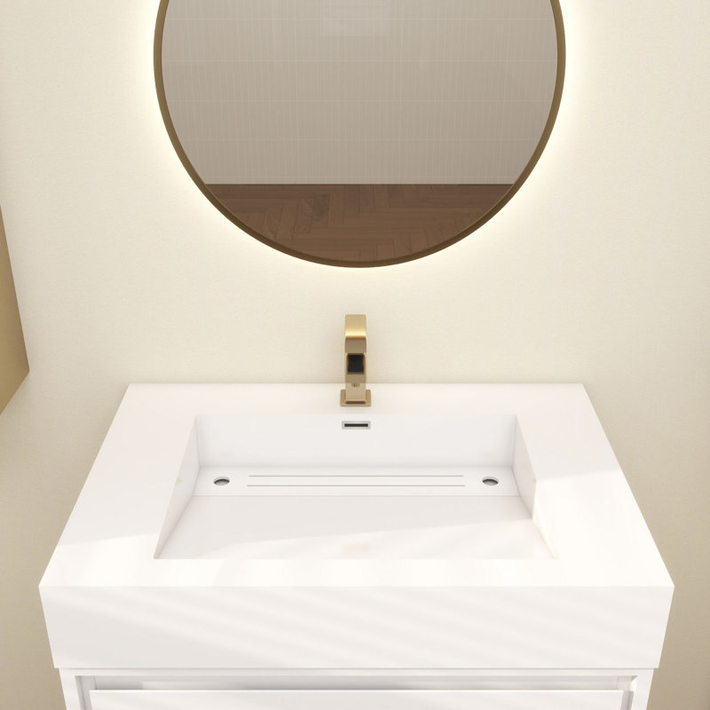 Victoria 30''Bathroom Vanity Base, Glossy White