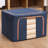Steel Frame Storage Box, Cloth Storage Box for Quilt Storage Box Folding Wardrobe Fabric Extra Large Storage Bag with Clear Window, Sturdy Zippers(Set of 3)-1039820343-1039820336