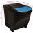 vidaXL Stackable Garbage Bin Boxes Anthracite 26.4 gal Polypropylene
