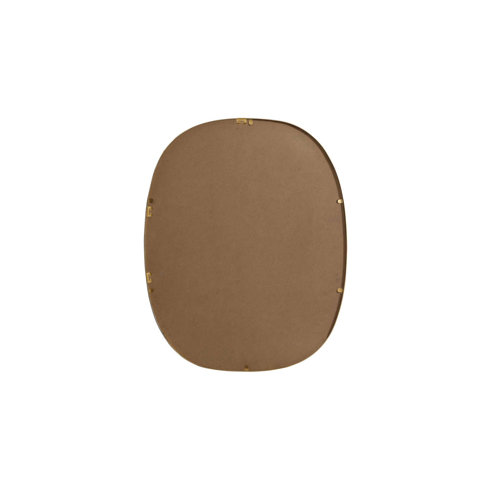 Sabine Metal Curved Oval Wall Mirror, Brass, 30" x 24"