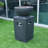 Athislus 38" Outdoor Concrete Column Fire Pit 40,000 BTU - Includes Lava Rocks and PVC Cover-1072230692