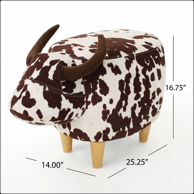 Charmant repose-pieds en forme de vache, tabouret d'appoint moderne pour la décoration intérieure, idéal pour le salon, la chambre à coucher et les espaces extérieurs