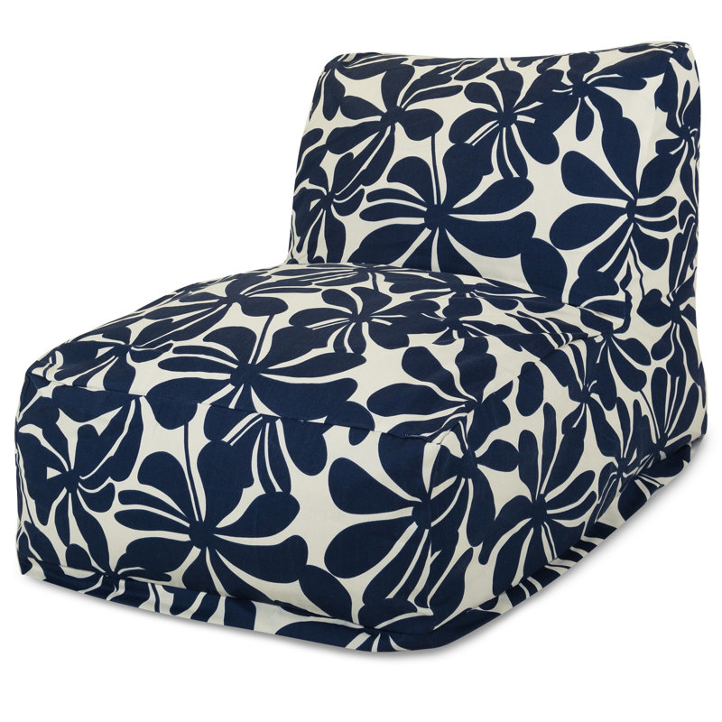 Monterey Polyester Outdoor Friendly Bean Bag Chair & Lounger, Navy Blue