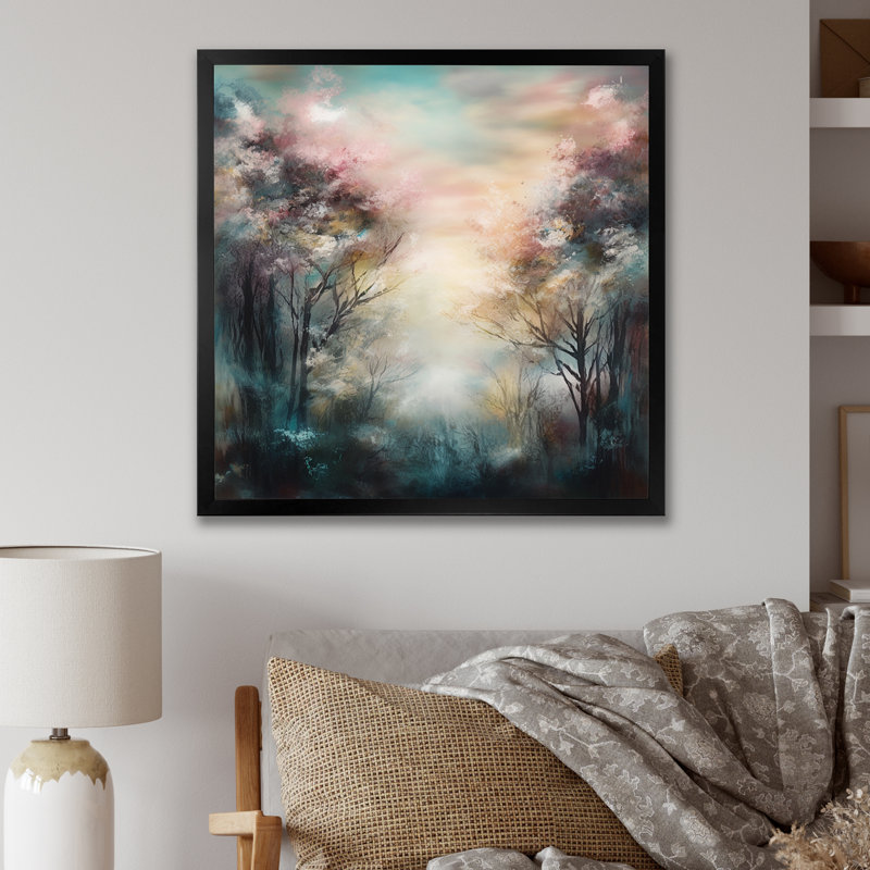 Thorndale Whimsical Trees II sur impression sur toile, Cadre photo noir, H 24 po x l 24 po x P 1 po