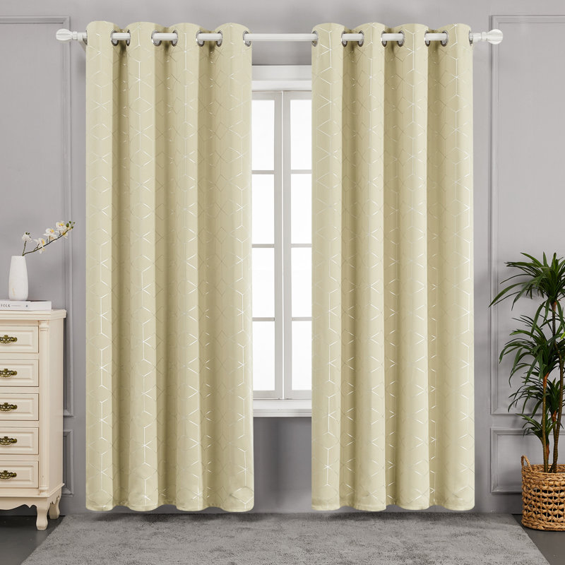 Bost Room Darkening Thermal Curtains, Width 132 x Drop 229 cm, Dark Beige