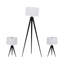 Metal,S,3,26,60"H,Table&Floor Tripod Lamps,Blk