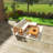 5-Piece Acacia Wood Patio Sectional Sofa Set, Natural Finish With Water-Resistant Cushions, Modular Outdoor Seating Group，Beige-504388518