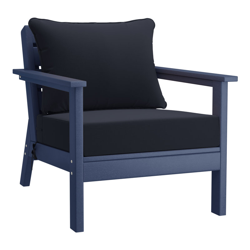 Chaise avec coussins Hydea, Marine, Marine