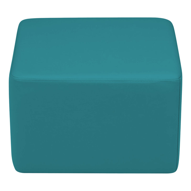 Pro Series Upholstered Square Ottoman 12" Height, Teal