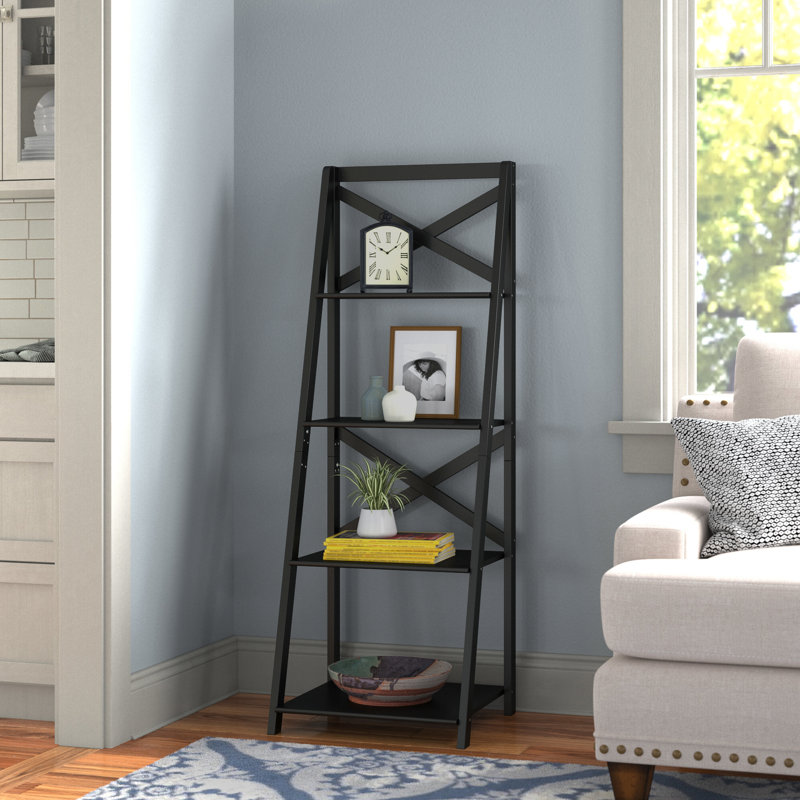 Aurora  Ladder Bookcase, Black