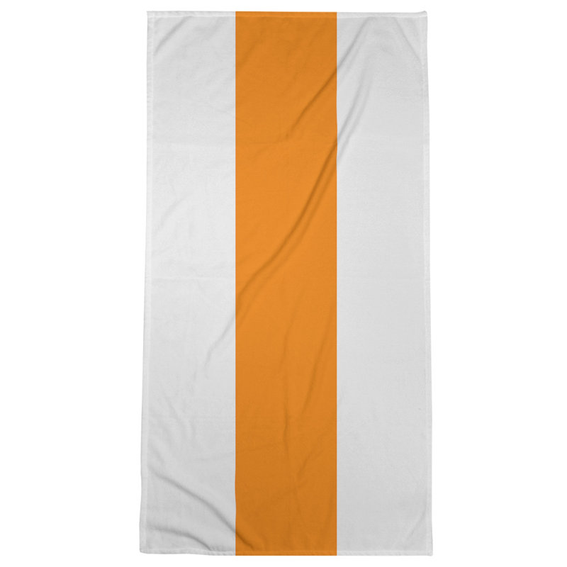 Cotton Blend Bath Towel, Dark Brown/Orange