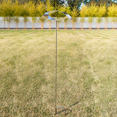 Stainless Steel Modern Stake Bird Feeder