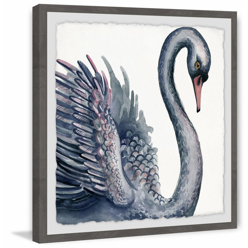 «Majestic Swan», reproduction encadrée, H 24 po x l 24 po x P 1,5 po