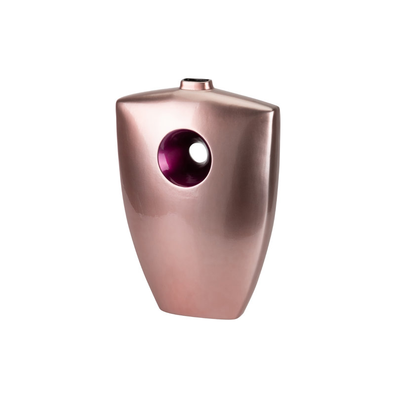 Mojave Table Vase 1, 45cm H x 32cm W x 13cm D, Light Pink/Purple
