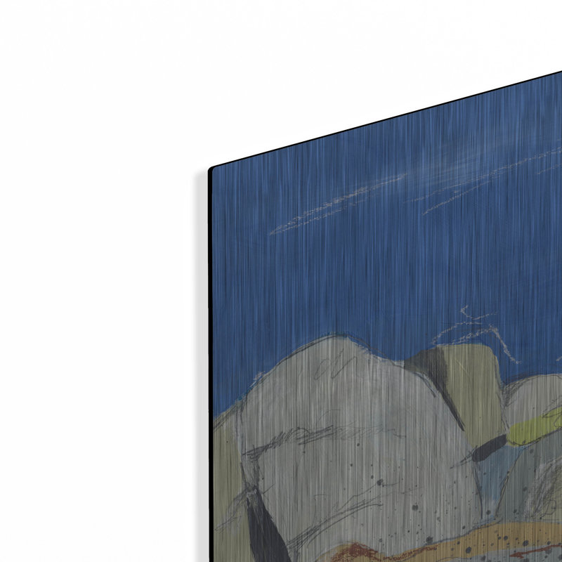 Art mural en métal Lark Manor ™ «Joshua Tree Boulders» par Jan Weiss, H 12 po x l 16 po