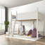 Lits peu encombrants avec rangement, lit simple en bois aggloméré moderne pour petites pièces