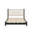 Wood Platform Bed With Upholstered Headboard-357374473-357374472