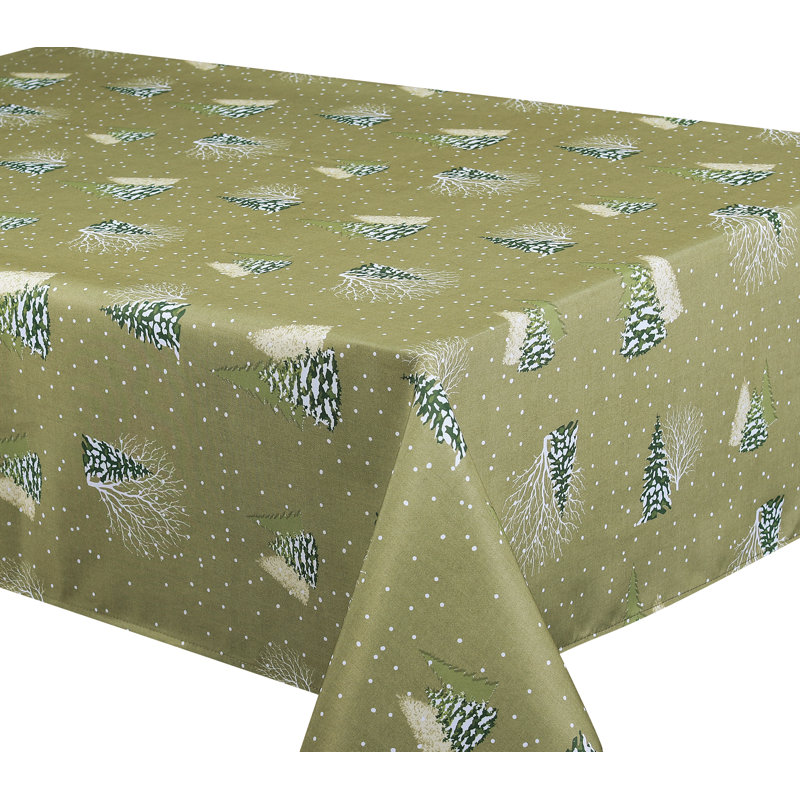 Nappe Snowy Christmas, L 94 po x l 58 po, Vert olive